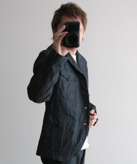 Indigo Dobby Jacket     [ORGUEIL]