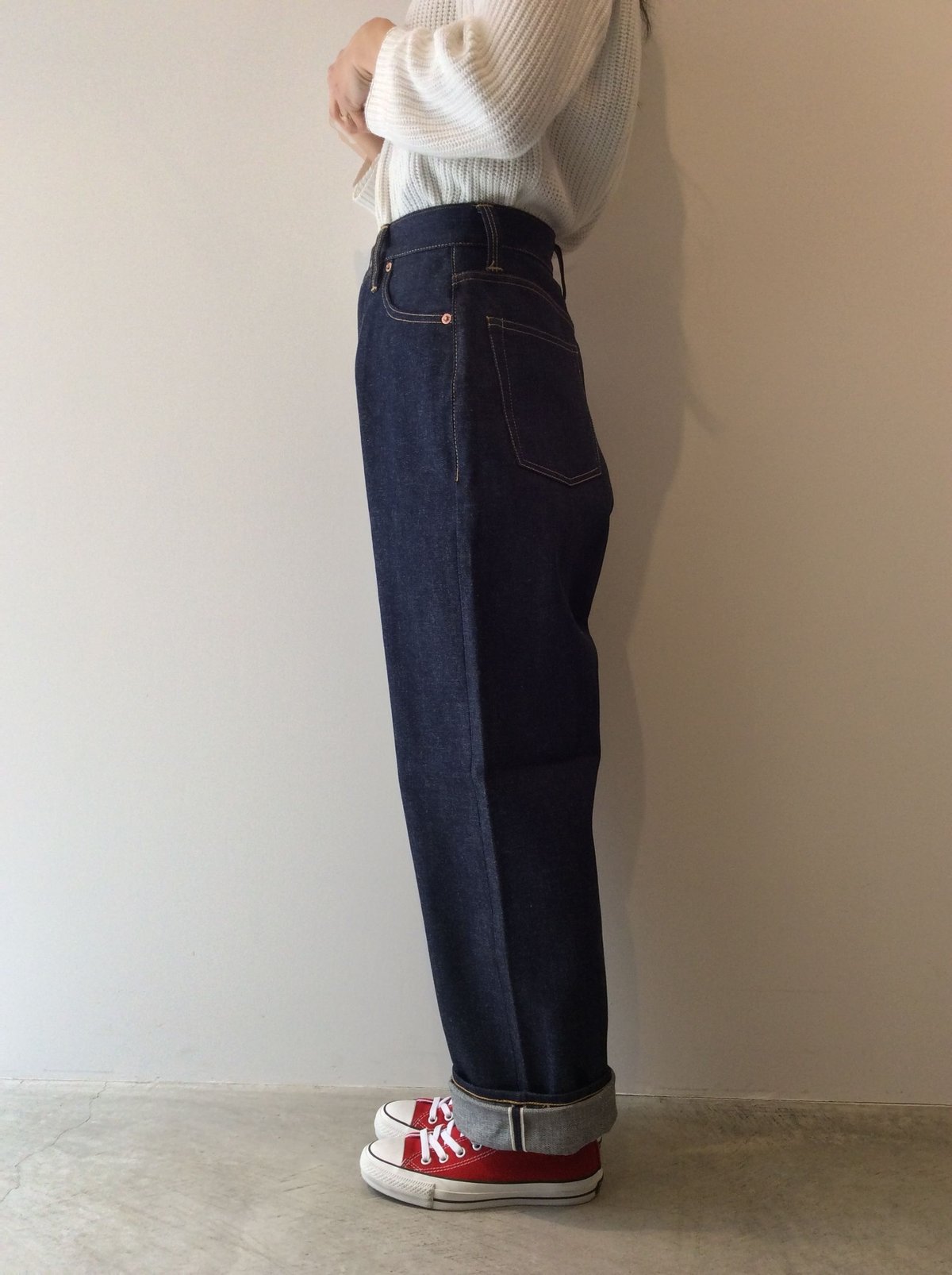 リノ LENO KAY HIGH WAIST JEANS LENO (リノ) KAY HIGH WAIST JEANS FADE INDIGO / ケイハイ