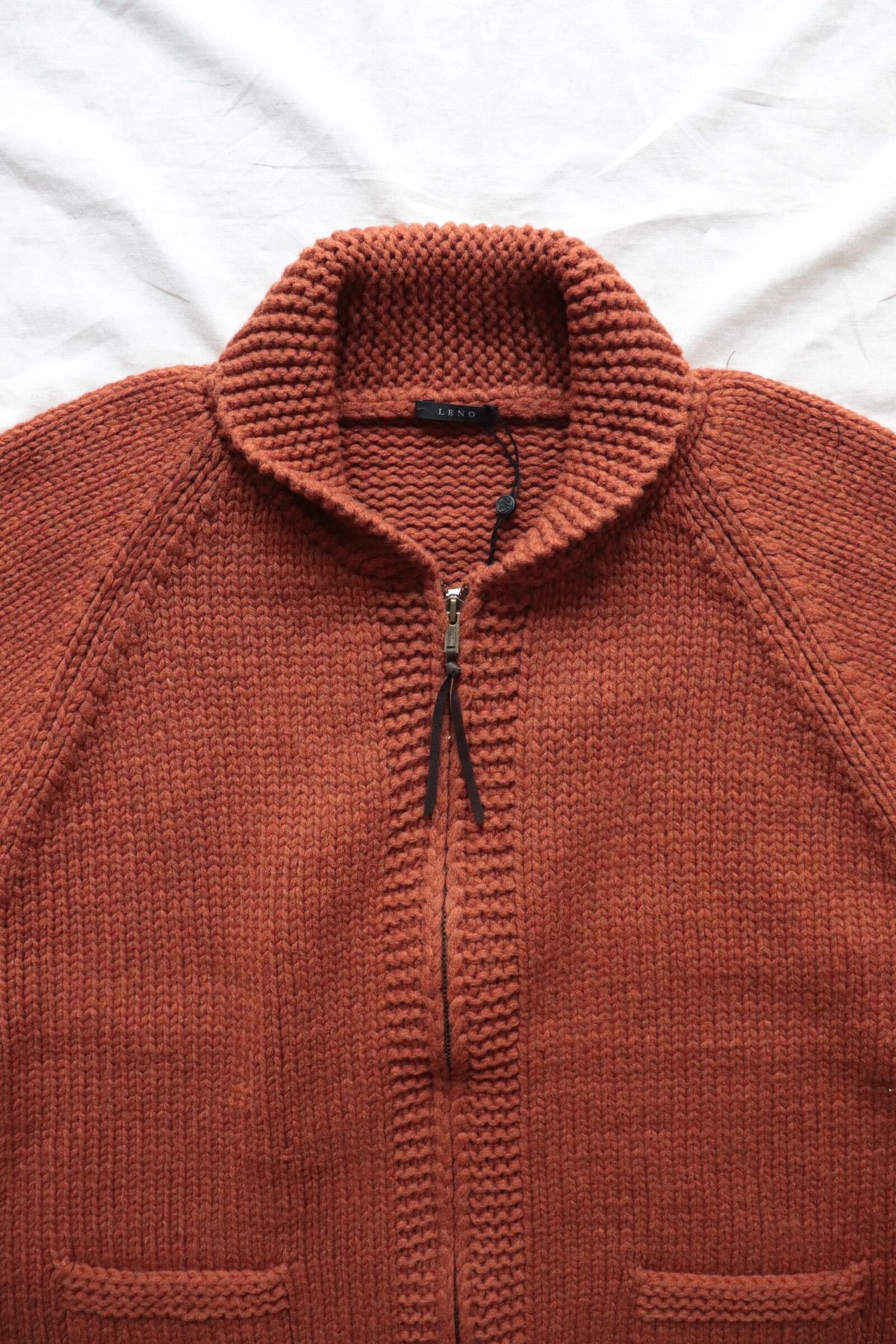 HAND KNITTED ZIP CARDIGAN [LENO] | NowN