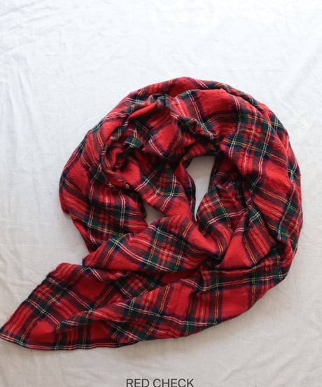 Checked Gauze Stole     [Véritécoeur]