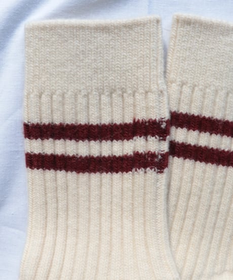 MERINO LAMBS WOOL STRIPE SOCKS     [ROTOTO]