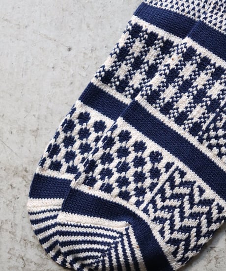 MULTI JACQUARD CREW SOCKS     [ROTOTO]