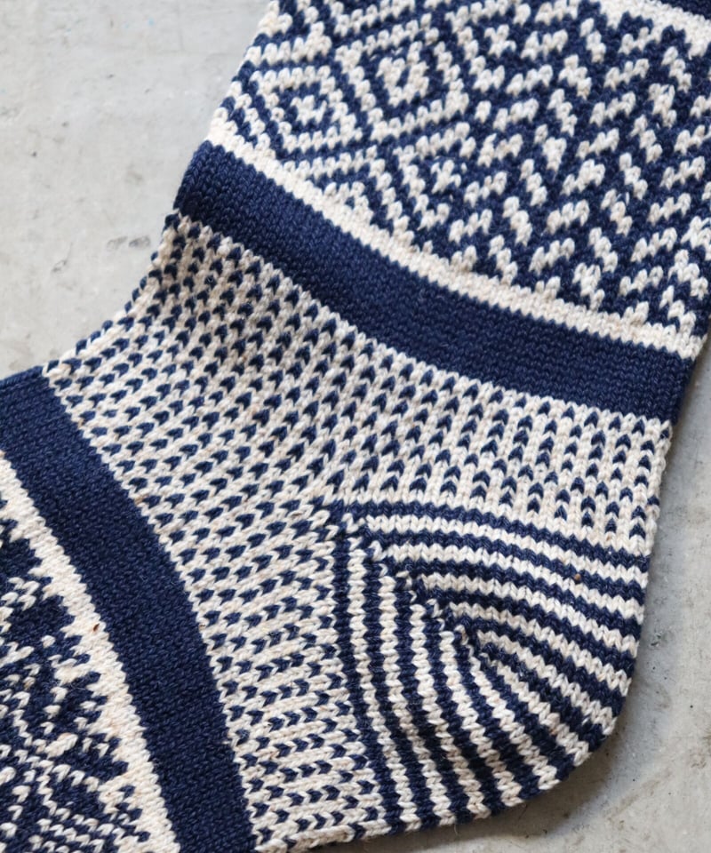 MULTI JACQUARD CREW SOCKS [ROTOTO] | NowN