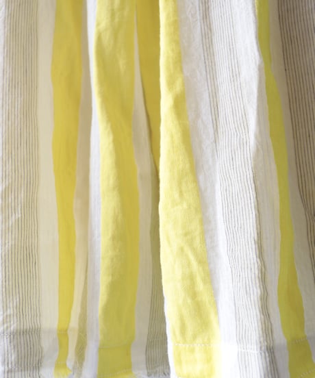 インドコットンストライプ ギャザースカート     [ARTEPOVERA]