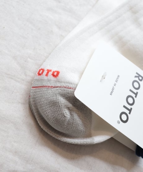 HYBRID ANKLE SOCKS "ORGANIC COTTON&RECYCLE POLYESTER"     [ROTOTO]
