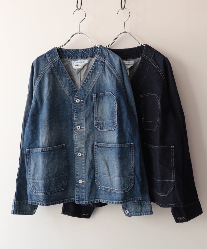 Véritécoeur デニムジャケット ノーカラーデニムカバーオール [Véritécoeur] | NowN