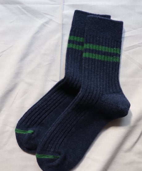 MERINO LAMBS WOOL STRIPE SOCKS     [ROTOTO]