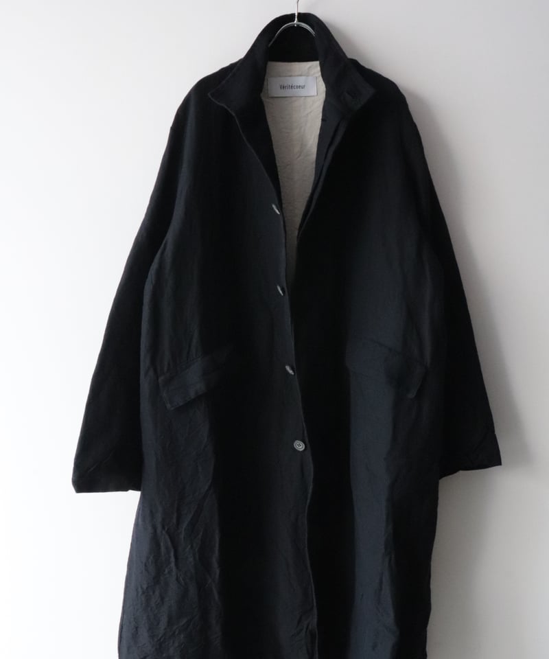 【美品】ヴェリテクール Veritecoeur ウールリネン2wayコート Veritecoeur (ヴェリテクール) ロングコート