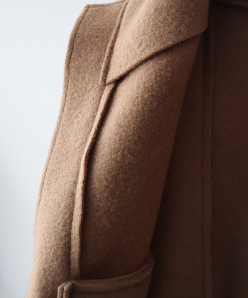 ナッピングウールダブルコート　キャメル/42 ナッピングウールコート [Véritécoeur] | NowN