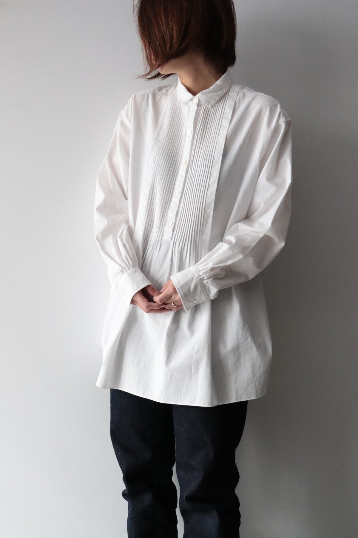 PIN TUCK BLOUSE [LENO] | NowN