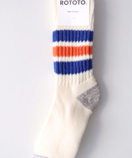 COARSE RIBBED OLDSCHOOL CREW SOCKS      [ROTOTO]