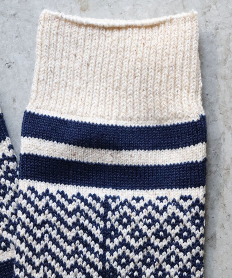 MULTI JACQUARD CREW SOCKS [ROTOTO] | NowN