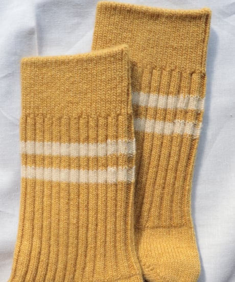 MERINO LAMBS WOOL STRIPE SOCKS     [ROTOTO]