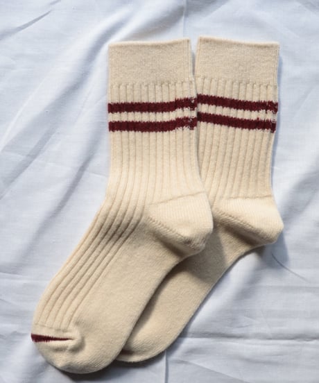 MERINO LAMBS WOOL STRIPE SOCKS     [ROTOTO]