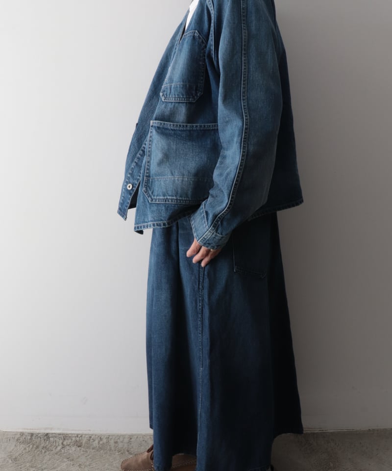 ノーカラーデニムカバーオール [Véritécoeur] | NowN