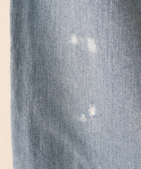 12OZ デニム ２タックワイドダメージ加工     [ARTEPOVERA]