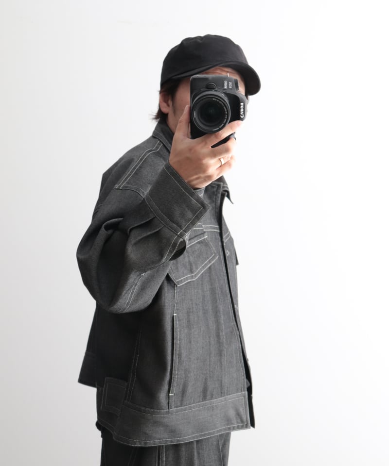 Washable Wool Denim Blouson [Robes&Confecti Washable Wool Denim Blouson [Robes&Confecti