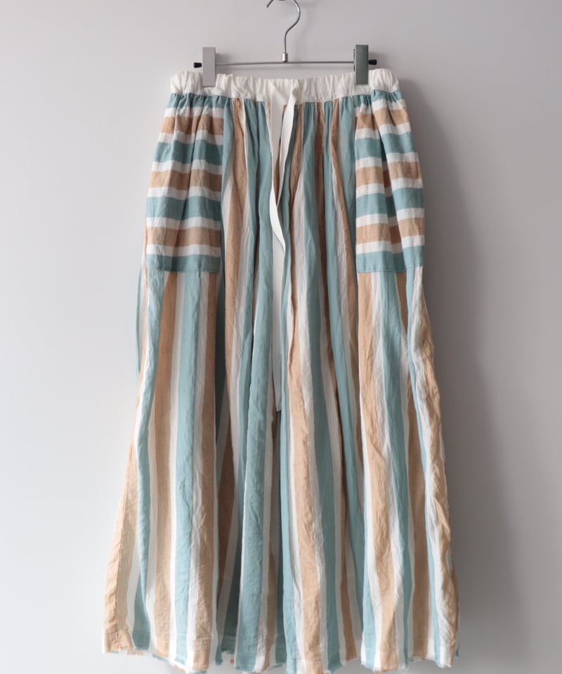 インドコットンストライプ ギャザースカート [ARTEPOVERA] | NowN