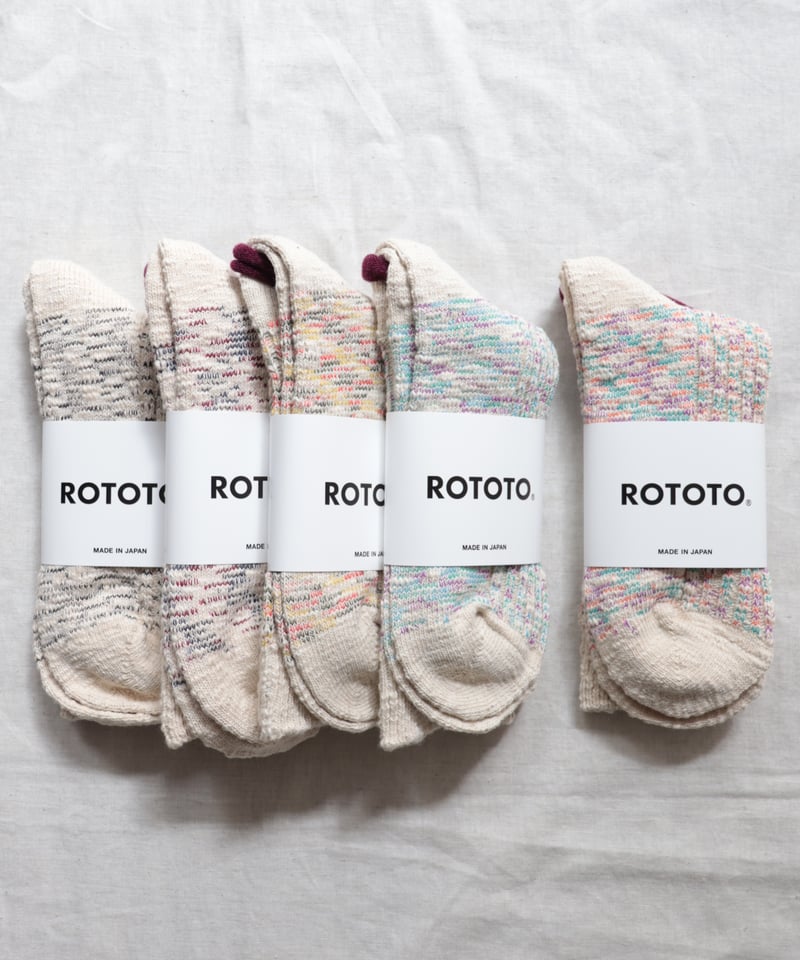 KASURI RIBBED CREW SOCKS [ROTOTO] | NowN