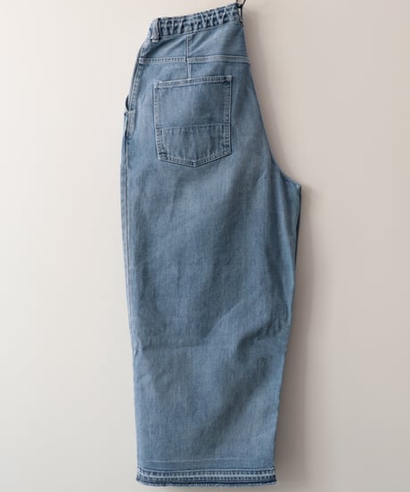 12OZ デニム ２タックワイドダメージ加工     [ARTEPOVERA]