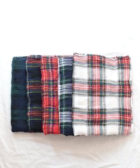 Checked Gauze Stole [Véritécoeur] | NowN