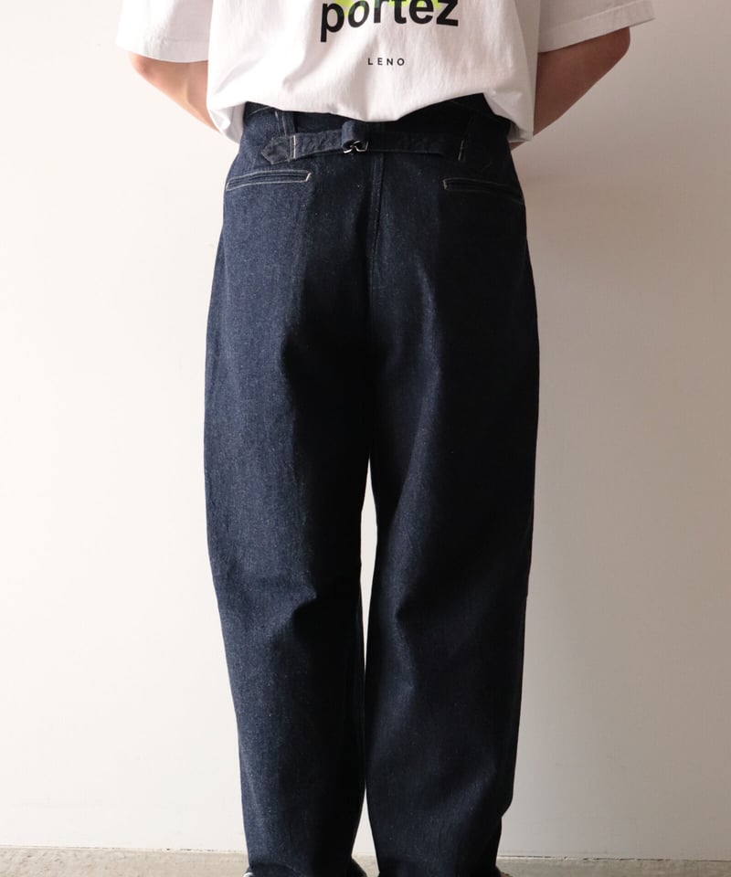 BUCKLE BACK TROUSERS [LENO] | NowN