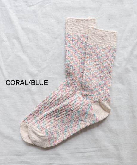 KASURI RIBBED CREW SOCKS     [ROTOTO]