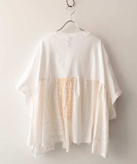 ギルダン RE-インドサリーパッチワークギャザーT     [ARTEPOVERA]