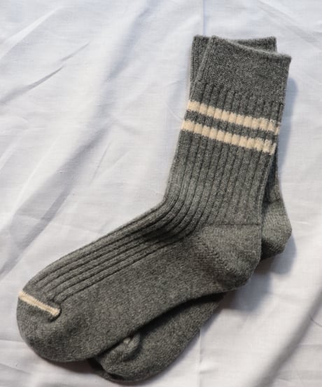 MERINO LAMBS WOOL STRIPE SOCKS     [ROTOTO]