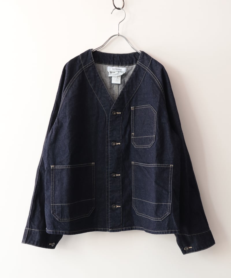 ノーカラーデニムカバーオール [Véritécoeur] | NowN