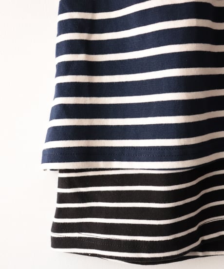 BORDER SWITCH LONG TOP     [KHA;KI]