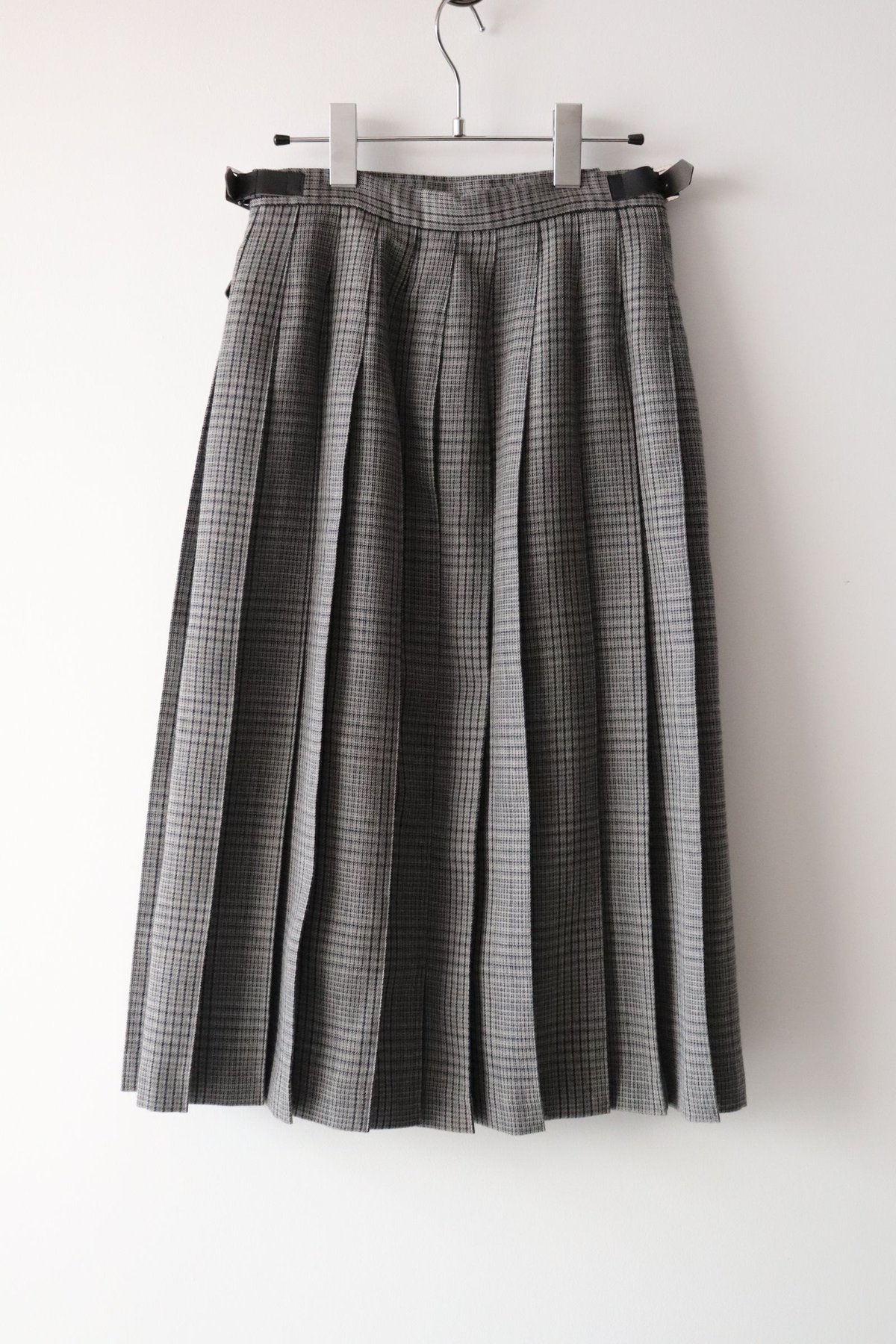 Wool Check Wrap Skirt [LENO] | NowN