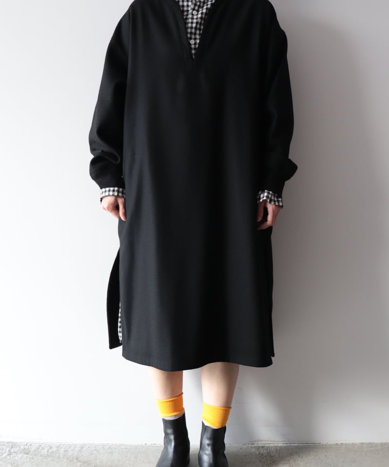 veritecoeur Vネックリブワンピース黒size1 veritecoeur Vネックリブワンピース黒size1