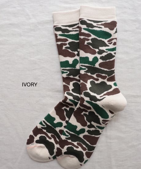PILE CAMO CREW SOCKS     [ROTOTO]