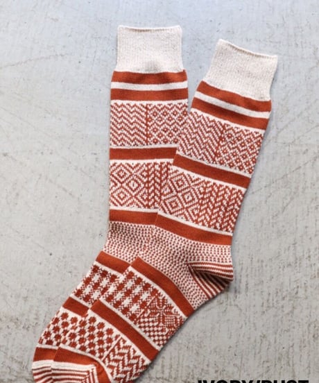 MULTI JACQUARD CREW SOCKS     [ROTOTO]