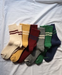 MERINO LAMBS WOOL STRIPE SOCKS     [ROTOTO]