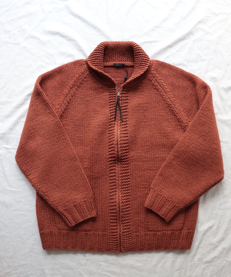 HAND KNITTED ZIP CARDIGAN [LENO] | NowN