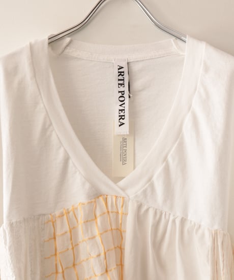 ギルダン RE-インドサリーパッチワークギャザーT     [ARTEPOVERA]