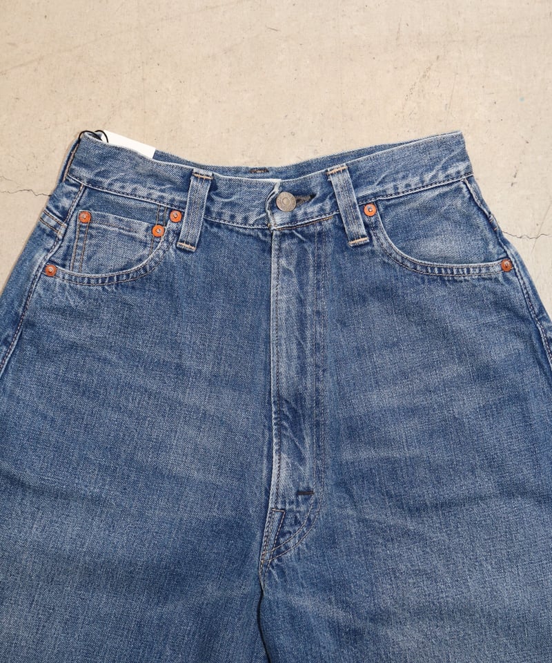 パンツ leno KAY high west jeans faded indigo 02 LENO (リノ) KAY HIGH WAIST JEANS FADE INDIGO / ケイハイ