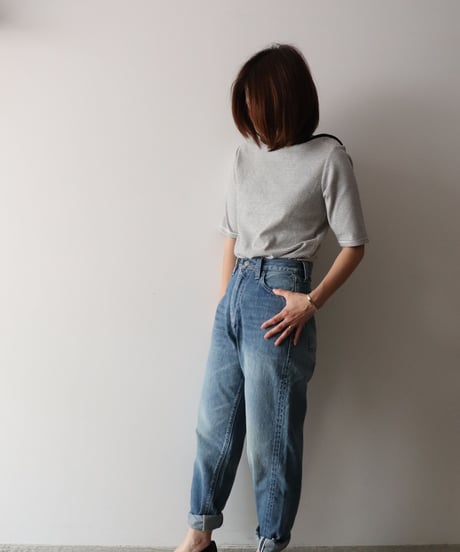 LUCY - High Waist Tapered Jeans   "FADE INDIGO" -   [LENO]