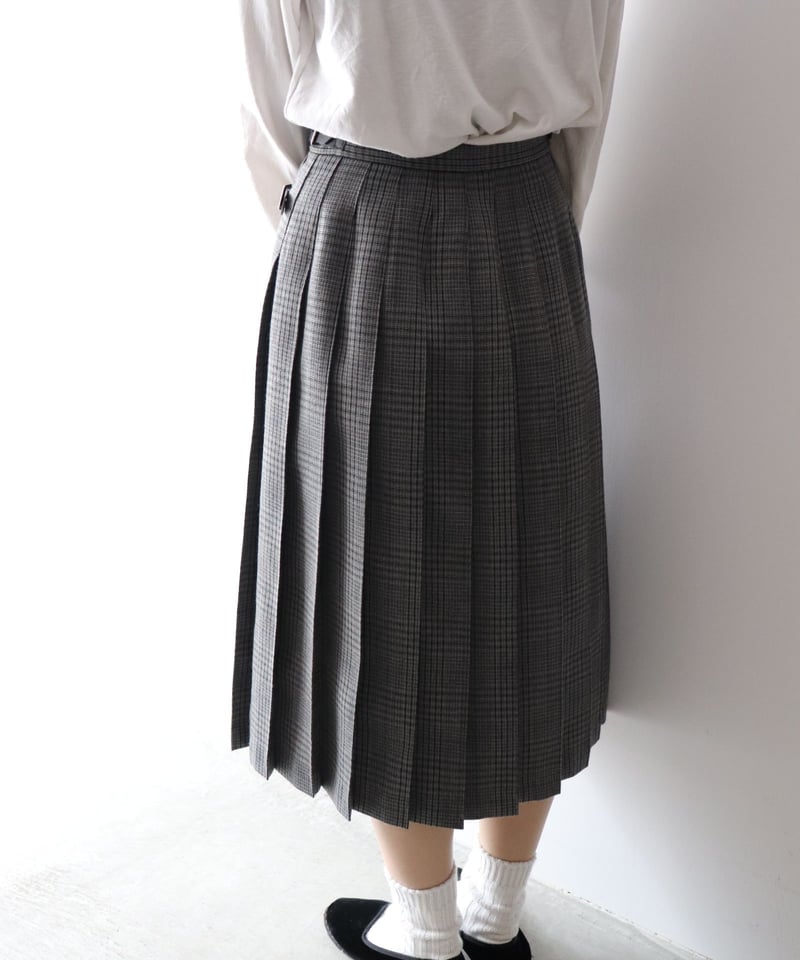 Wool Check Wrap Skirt [LENO] | NowN