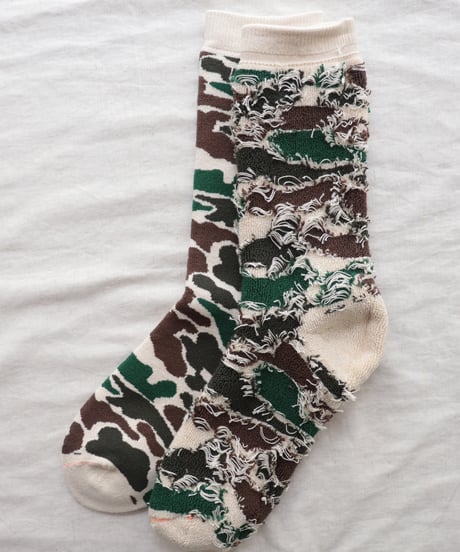 PILE CAMO CREW SOCKS     [ROTOTO]