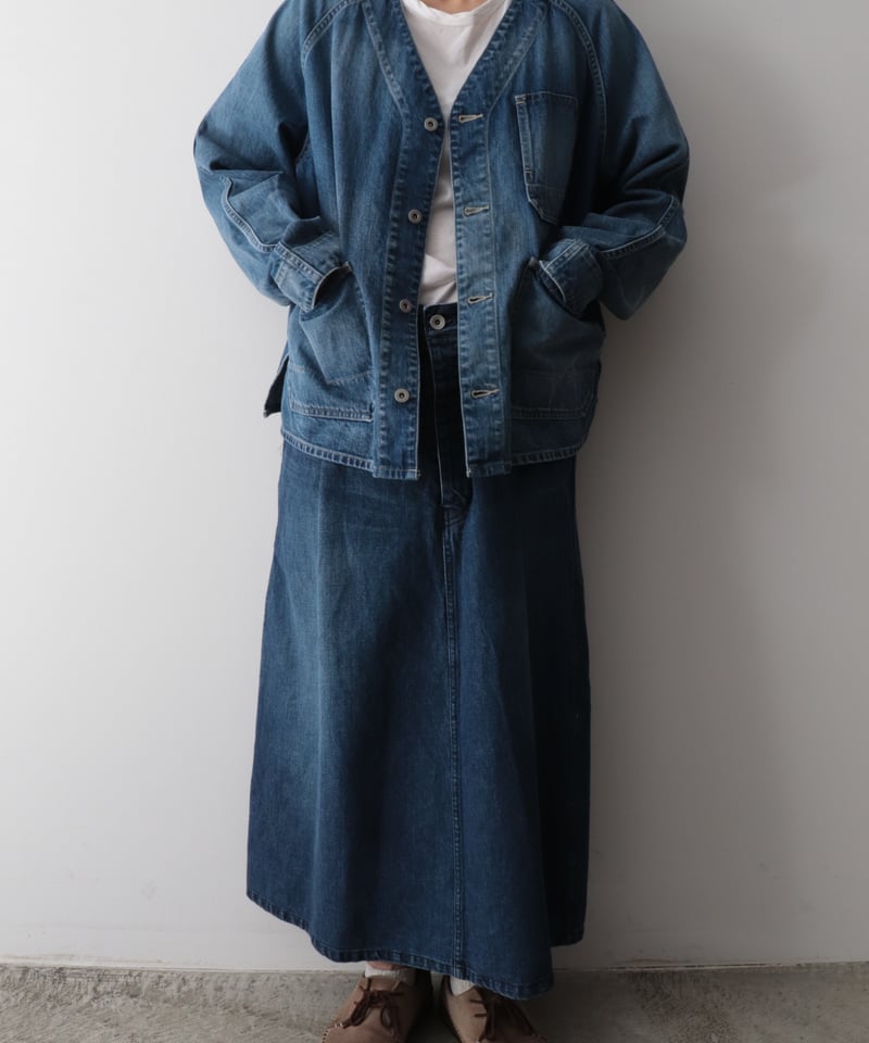 ノーカラーデニムカバーオール [Véritécoeur] | NowN