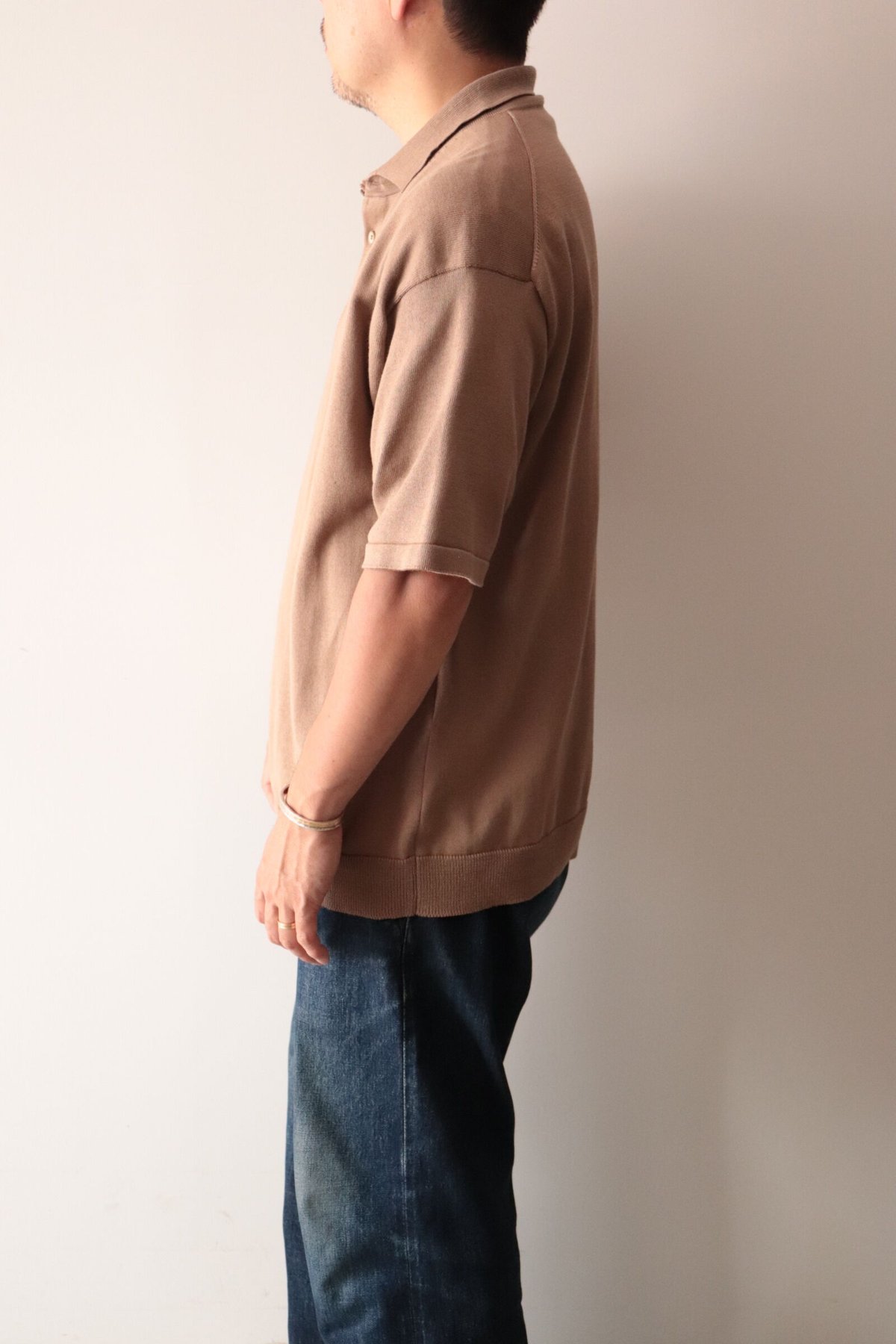 LENO COTTON KNIT POLO 定価24,000円 COTTON KNIT POLO [LENO] | NowN