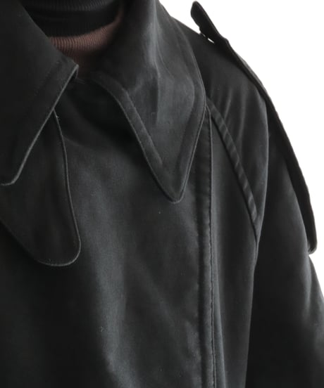 Cotton Moleskin Mid Length Trench     [Robes&Confections]
