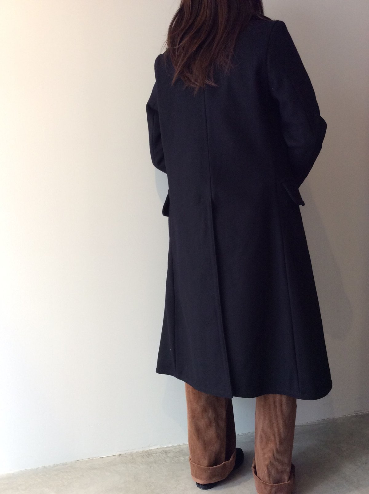 【ネコネコ】LENO 10 BUTTON PEA COAT LENO ”10 BUTTON PEA COAT” BLACK - SIGNAL GARMENTS online store