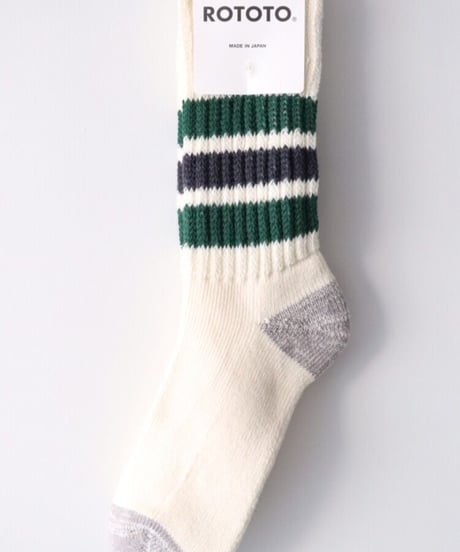 COARSE RIBBED OLDSCHOOL CREW SOCKS      [ROTOTO]
