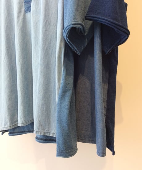 ライトデニム&天竺ミックスヘンリーT  [ARTE  POVERA]