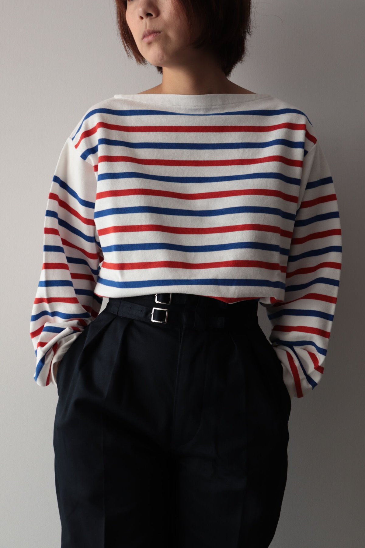LENO(リノ) / BASQUE SHIRT (バスクシャツ LENO] BASQUE SHIRT WIDE BORDER リノ バスクシャツ ワイド