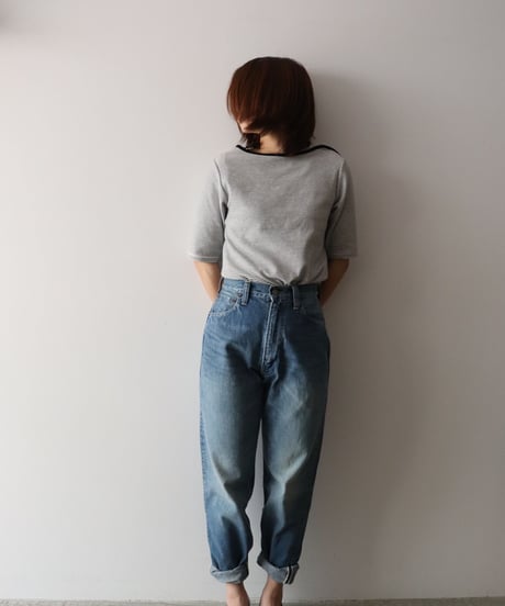 LUCY - High Waist Tapered Jeans   "FADE INDIGO" -   [LENO]